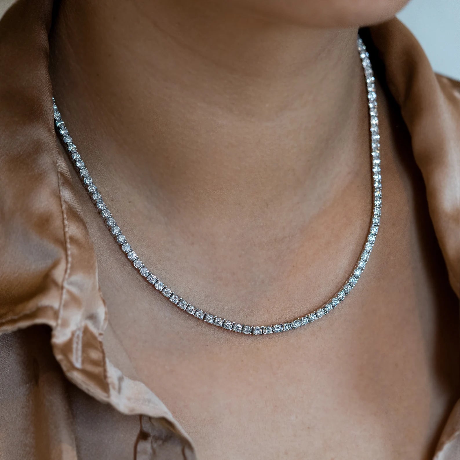 12 Carat Marquise Diamond Rivière (Tennis) Necklace | Marisa Perry by  Douglas Elliott - Necklaces Jewelry Collections